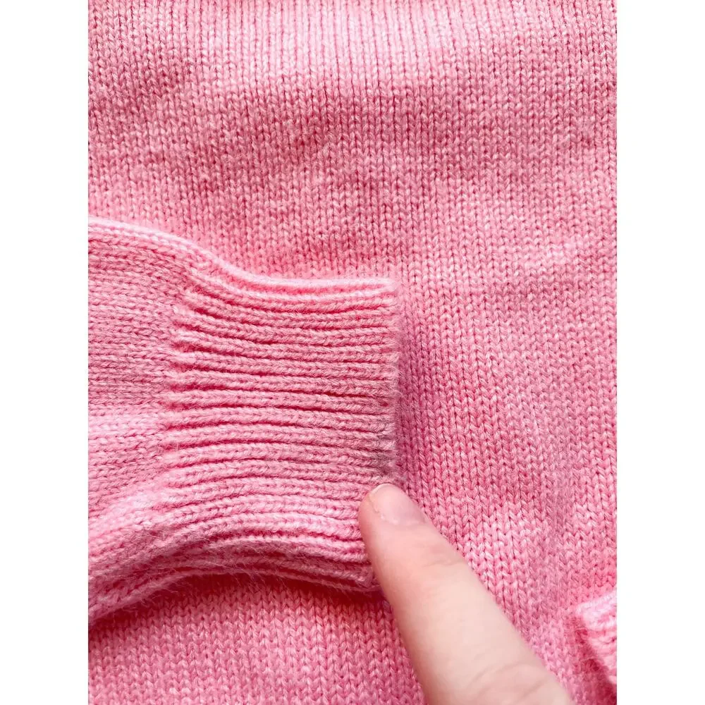 Toddler Girl's Vintage Pink Cardigan Sweater Size Small